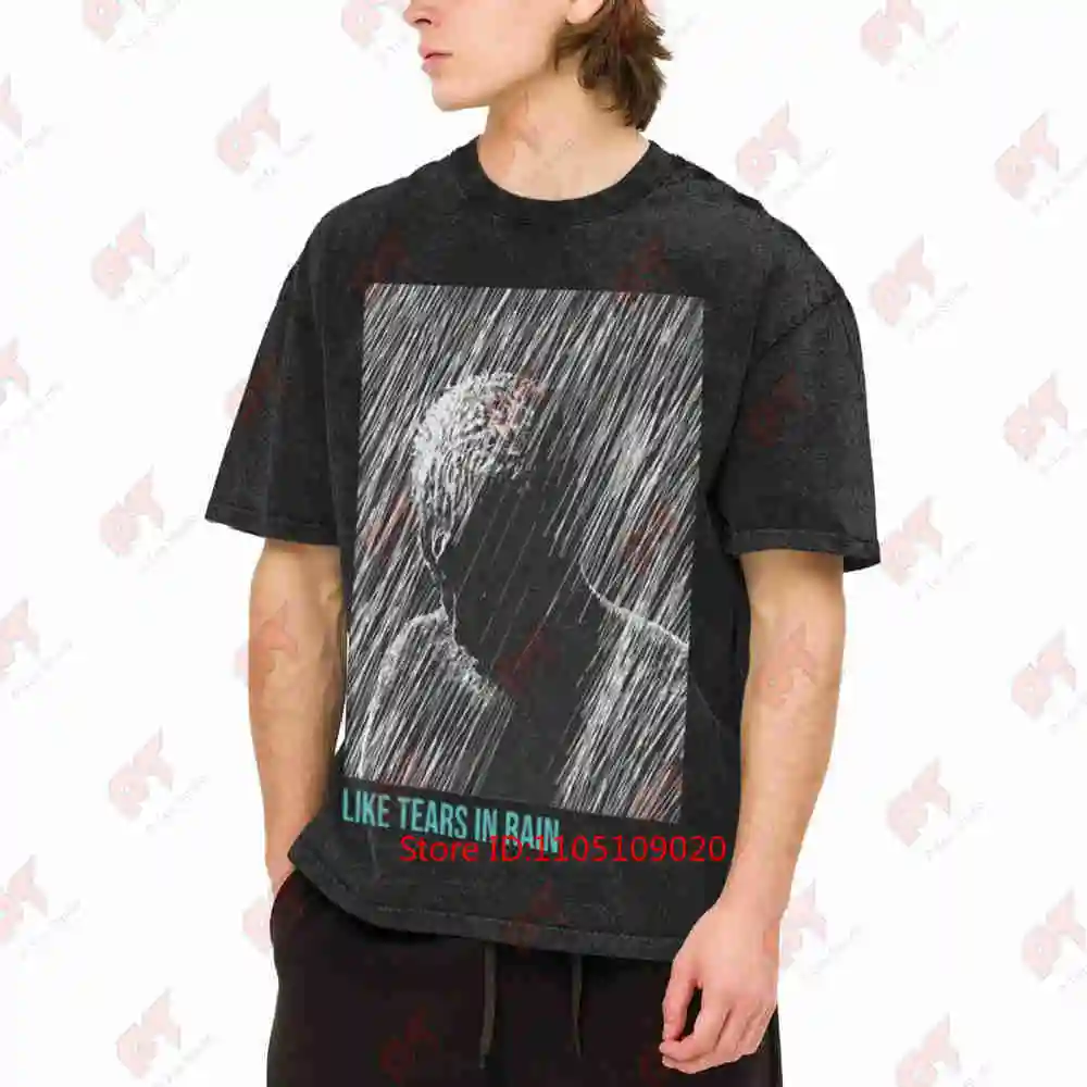 Like Tears In Rain Vintage Washed Tee Pure Cotton T-Shirt