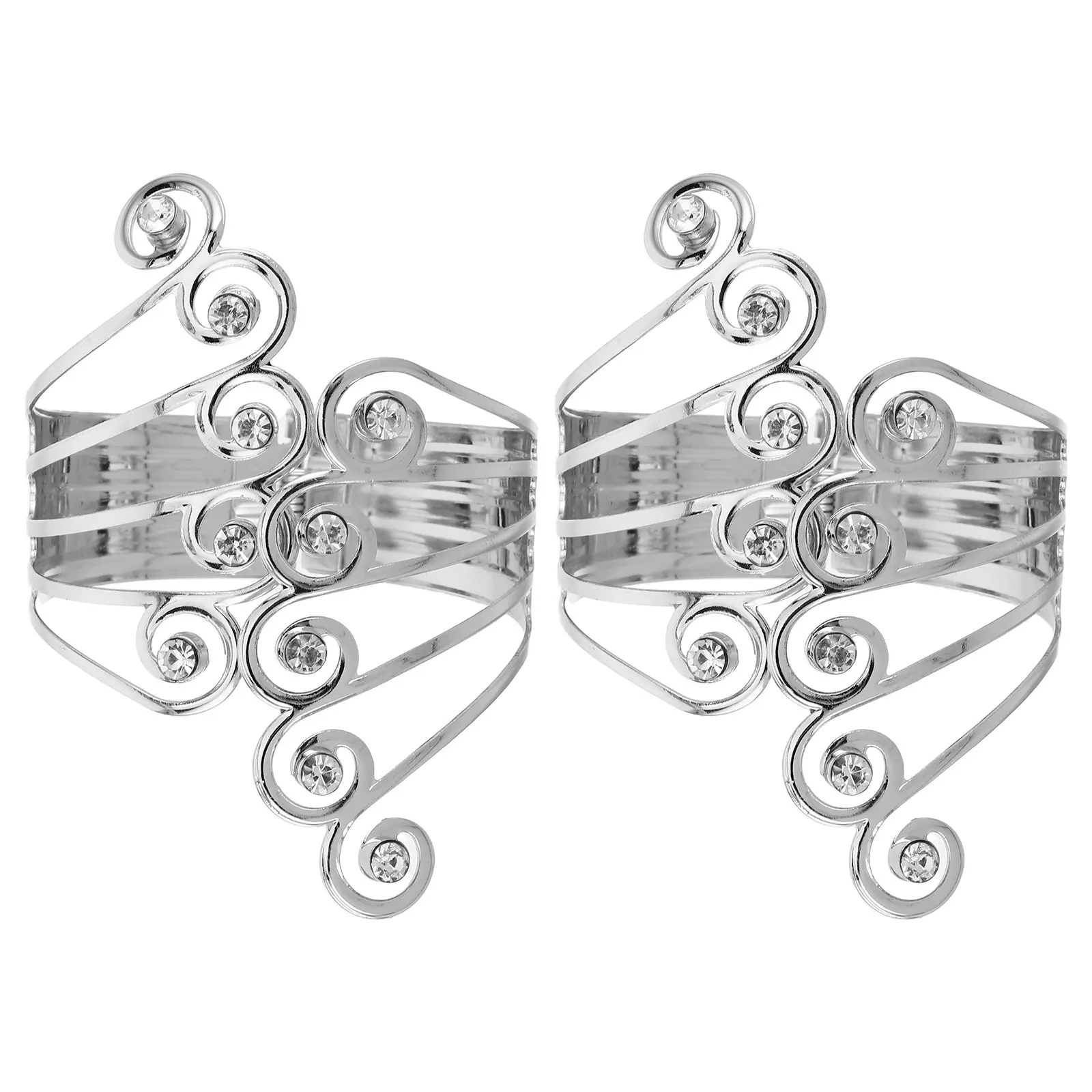 Curtain Tieback Clips 2 Pack Rhinestone Decorative Buckles for Bedroom Living Room Window Drapes