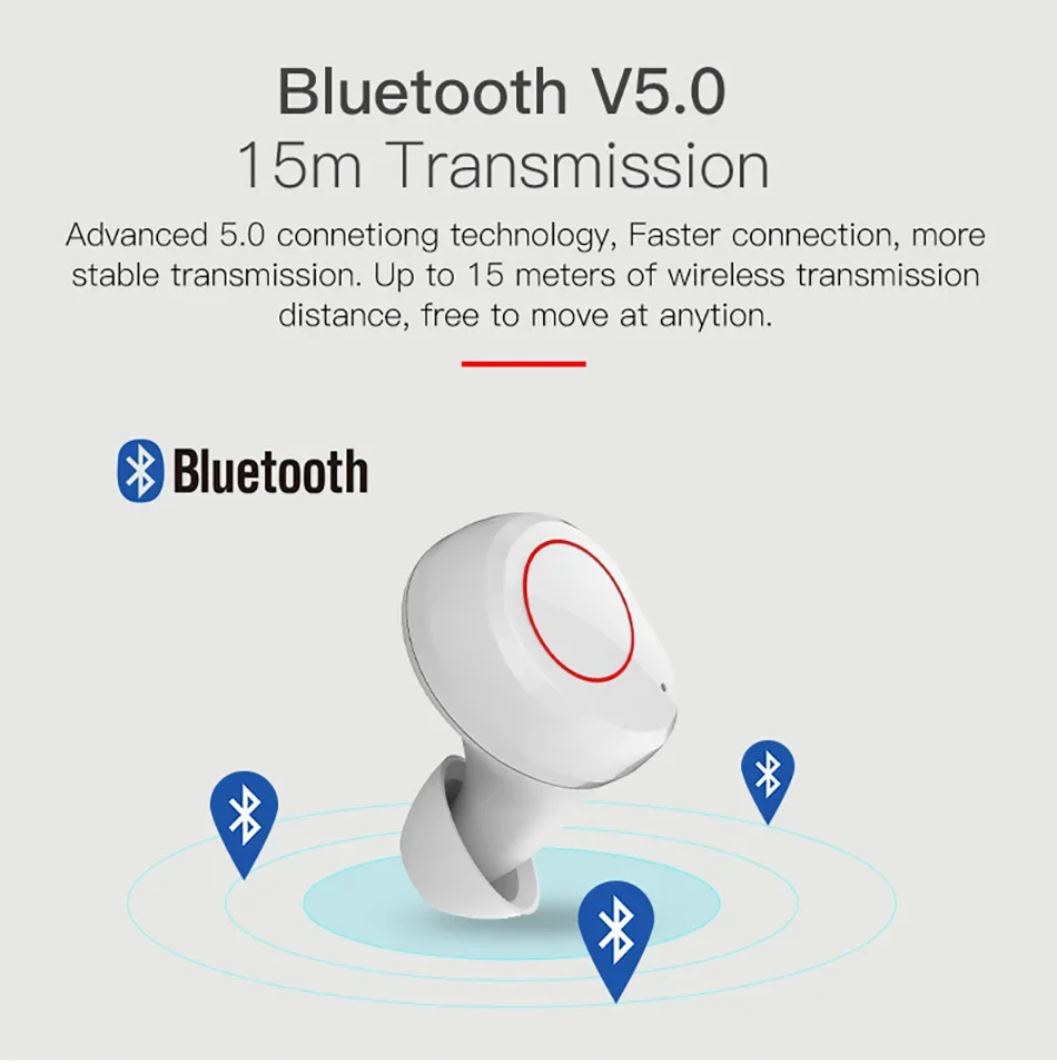 NEW Bluetooth 5.0 Headset TWS Wireless Earbuds Bluetooth Earphone For Mobile Phone Video Game Sport