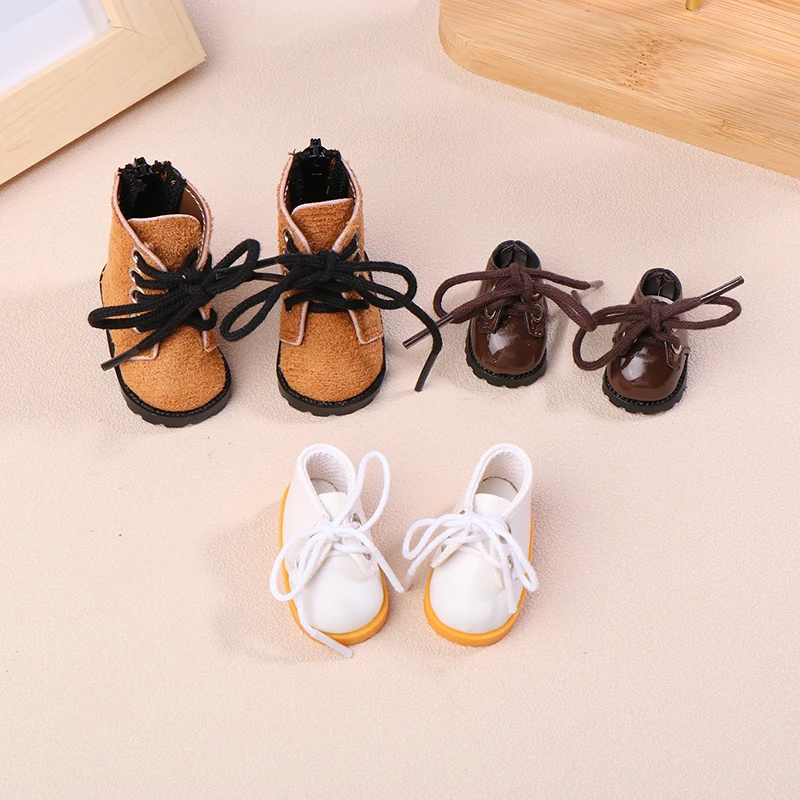 1Pair Labubu Shoes for 17cm Labubu and 10cm EXO /Cotton Doll Finger Shoes Doll Leather Shoes