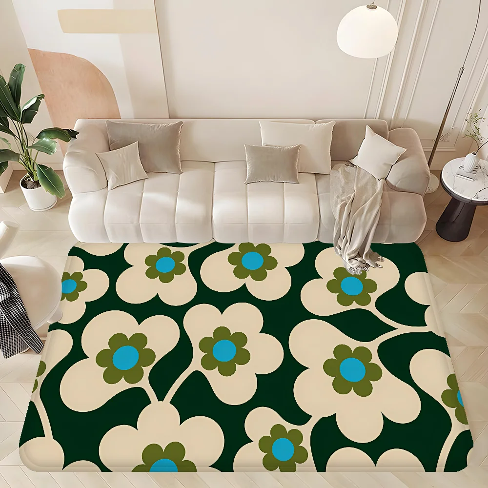 Orla Kiely Leaf Flower Floor Carpet Nordic Style Home Doormat Bathroom-Toilet Mats Bedroom Hotel Decor Mat