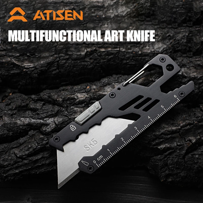 Multifunctional EDC art knife combination carving, portable box opening, paper cutting, letter opening, outdoor home bottle open