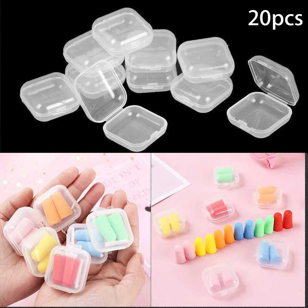 20Pcs Mini Adjustable Plastic Storage Box Storage Box Case For Jewelry Diamond Embroidery Craft Bead Pill Holder Storage Tool