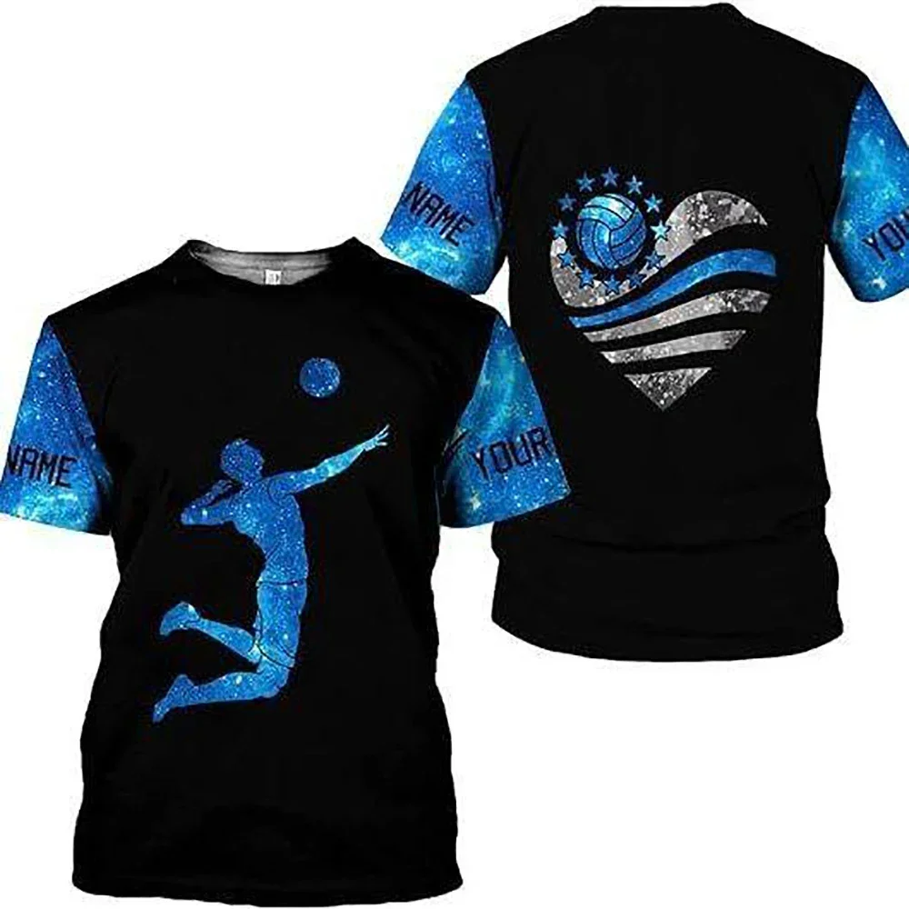 

American Volleyball Shirt for Men and Women, Short Sleeve T-shirt, Sports, Quick Drying, Breath Summer Clothing