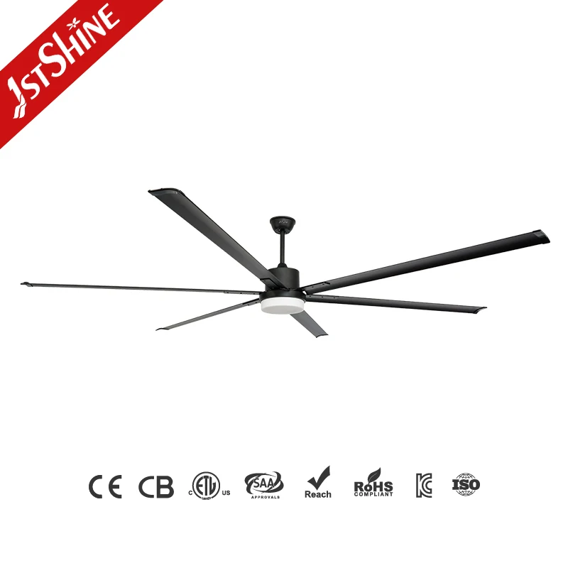 1stshine Ceiling Fan 100 Inches Big OEM Service LED Lamp Remote Black Ceiling Fan