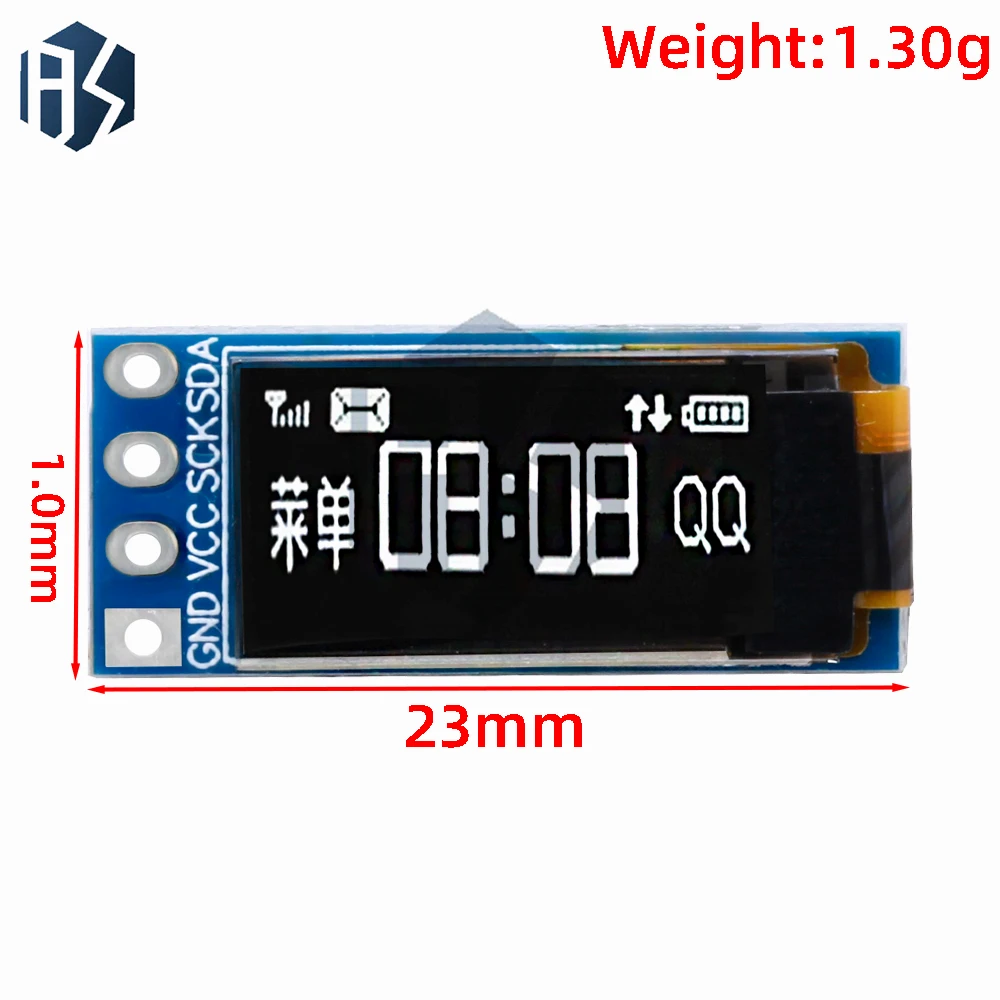 Módulo OLED monocromático CH1115 de 0,5 pulgadas: pantalla I2C de 48 × 88 píxeles: oración de retratos, Compatible con Arduino