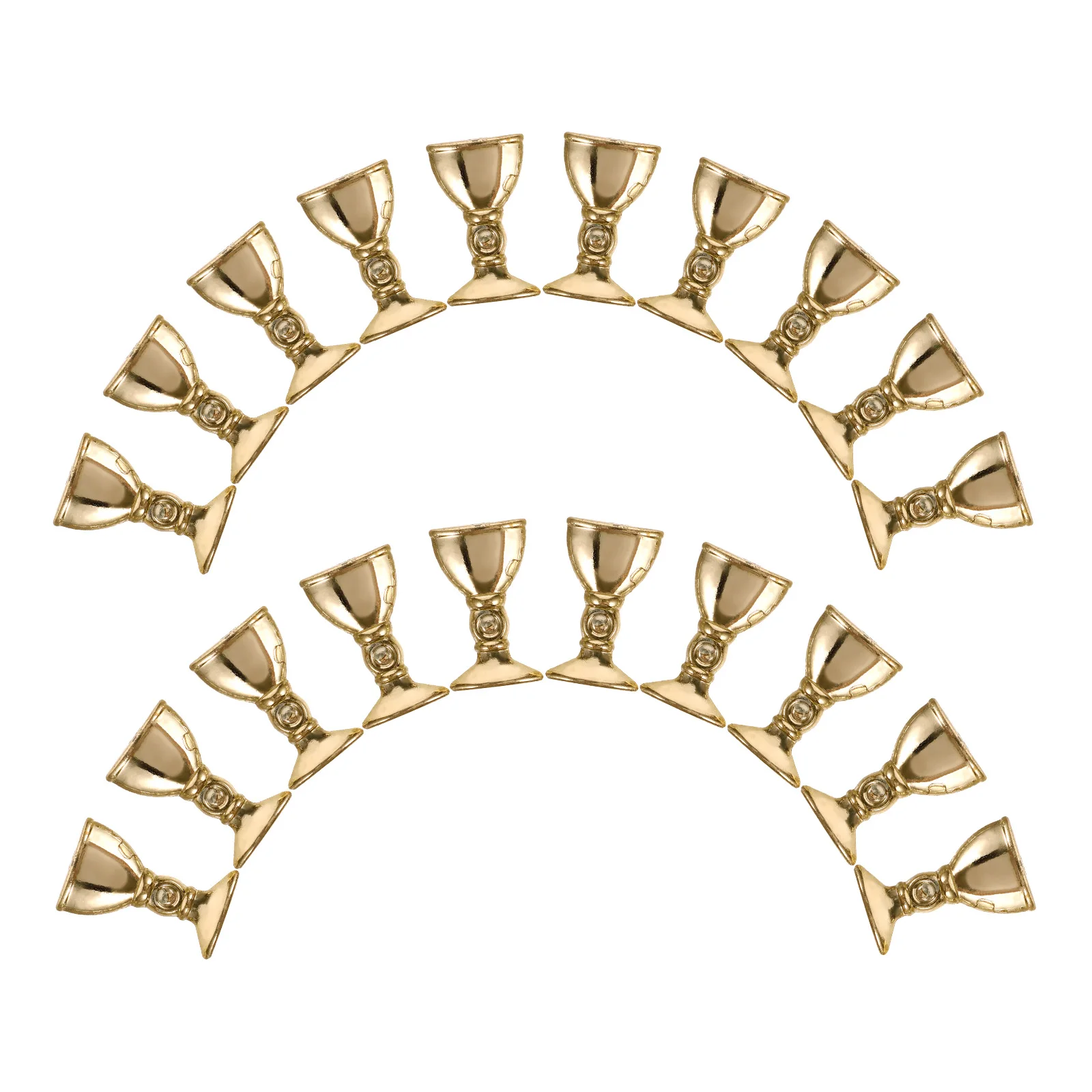 

150pcs Gilded Chalice Miniature Cups Wedding Decorations House Accessories Realistic Plastic Small Size Long Lasting