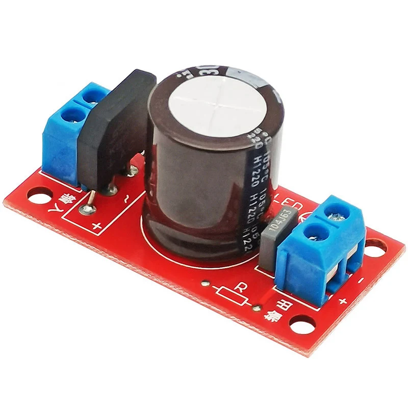 Rectifier Filter Power Board 3A Rectifier Power Amplifier 8A with Red LED Indicator AC Single Power to DC Single Source Board