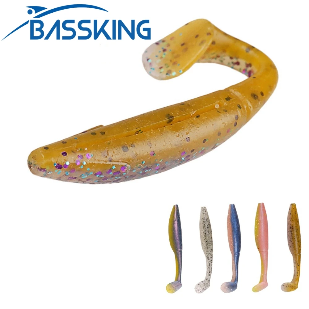 BASSKING 8Pcs Soft Lures 7cm 3.2g Silicone Bait Iscas Artificiais Para Pesca Fishing Swimbaits Fishing Wobbler Bass Carp Tackle