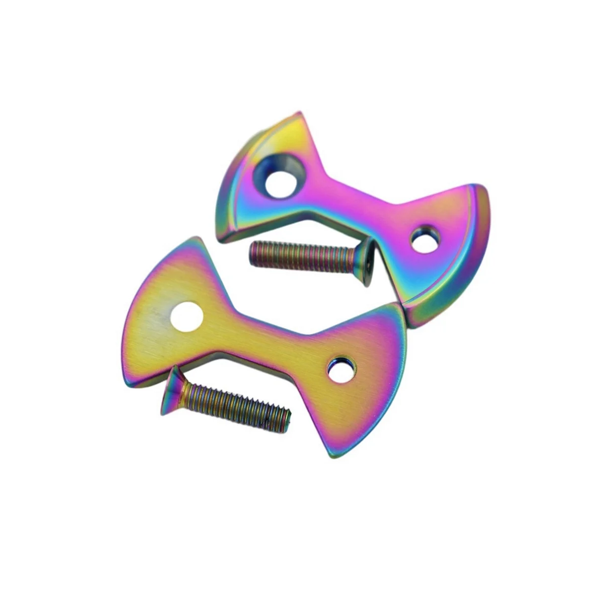 1 Set Titanium Fiets Vergrendeling Pedaal Fiets Pedaal Plaat Vlinderdas Vorm Voor Speedplay Zero Light Action Schroeven Bout, 2