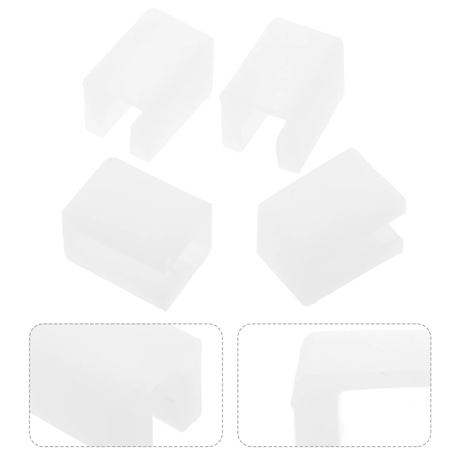 

4Pcs Clear Silicone Corner Protectors Baby Proof Drawer Locks Childproof Safety Guards Transparent Edge Bumpers for Cabinet Baby