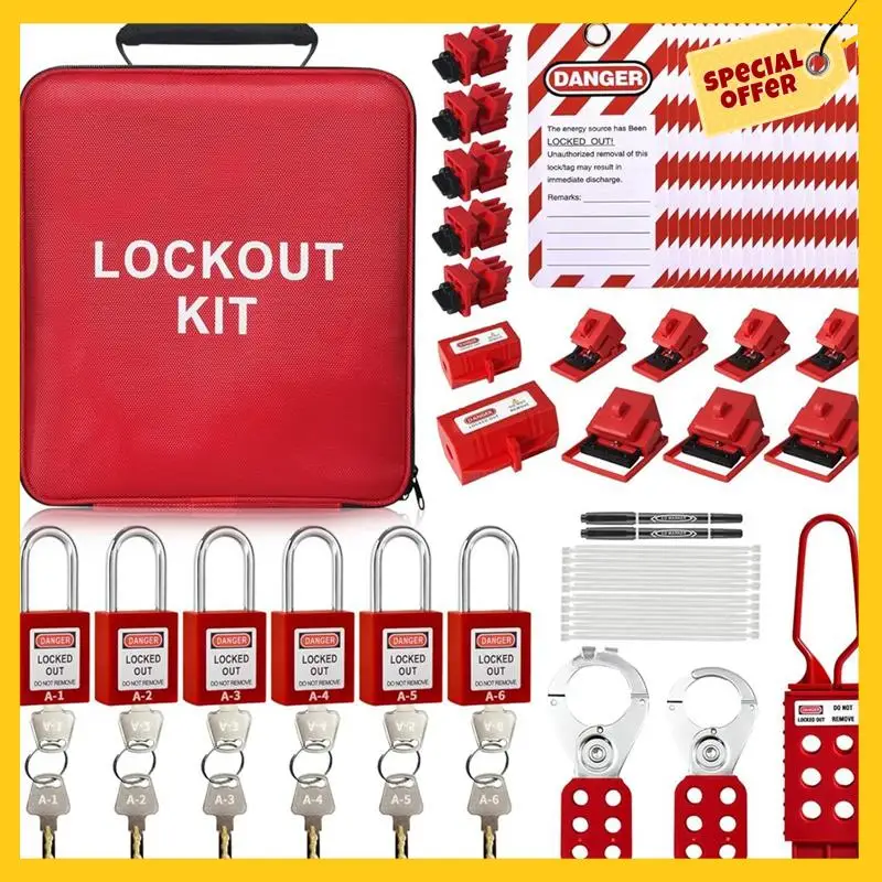 

ABKI-Lockout Tagout Kit Комплекты для блокировки бирки Комплект для электрической блокировки, комплект для электрической блокировки Tagout Kit Промышленный комплект Tagout