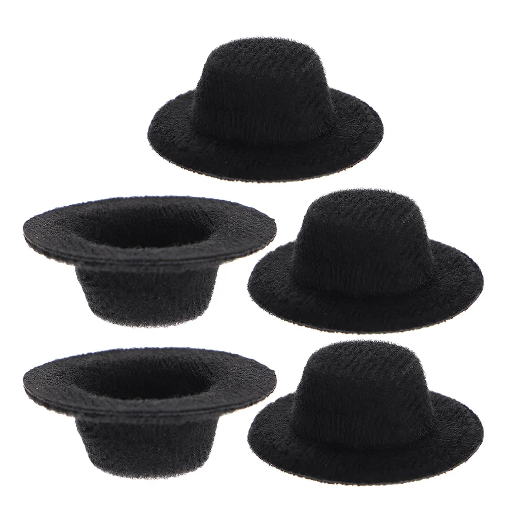 5 stuks mini-hoge hoeden lichtgewicht stof miniatuurhoeden voor ambachten feestdecoraties doe-het-zelf accessoires schattige kleine hoed