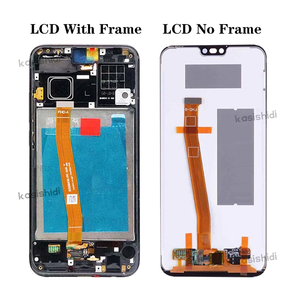 5.84\'\'LCD For Huawei Honor 10 Display with Fingerprint Touch Screen Digitizer Assembly Replace COL-AL10 COL-L29 L19 With Frame