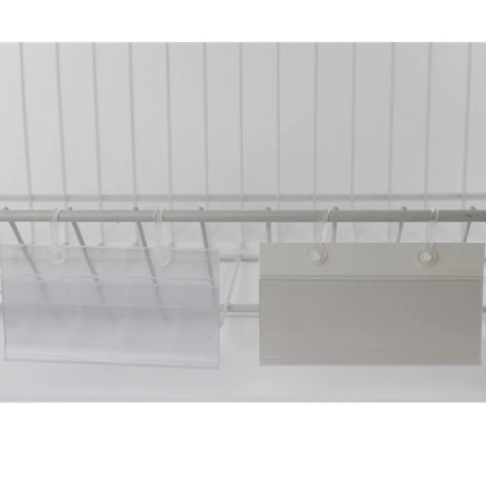 20pcs Sign Holder With Snap Clips For Wire Displays, Advertising Price Tag Ticket Label Shelf Fencing Bin Gridwall Basket Hanger