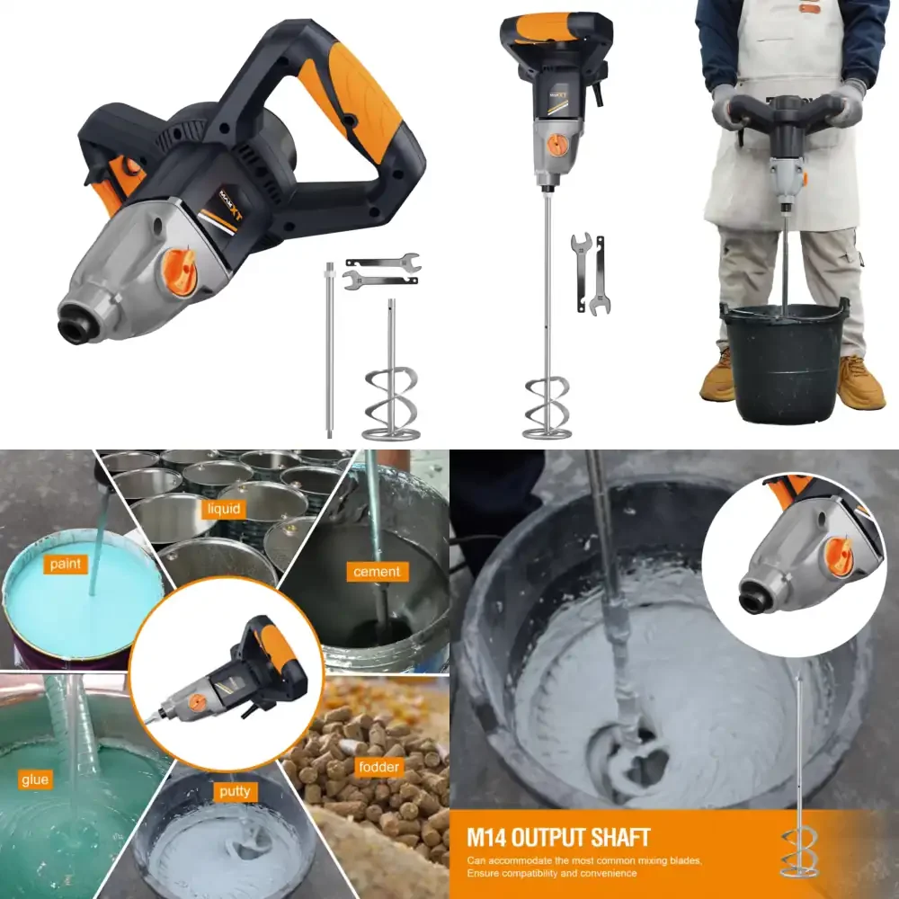 

MAXXT 1400W Portable Hand Held Paddle Cement Concrete Mixer Industrial DIY Drill Paint Mixer Machine