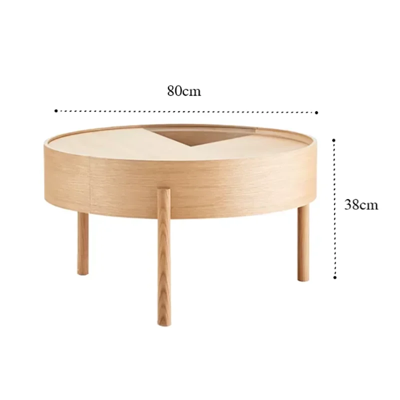 Vintage Neutral Coffee Table Round Rustic Bedroom With Storage Coffee Table Minimalist Classic Mesa Redonda Room Furniture