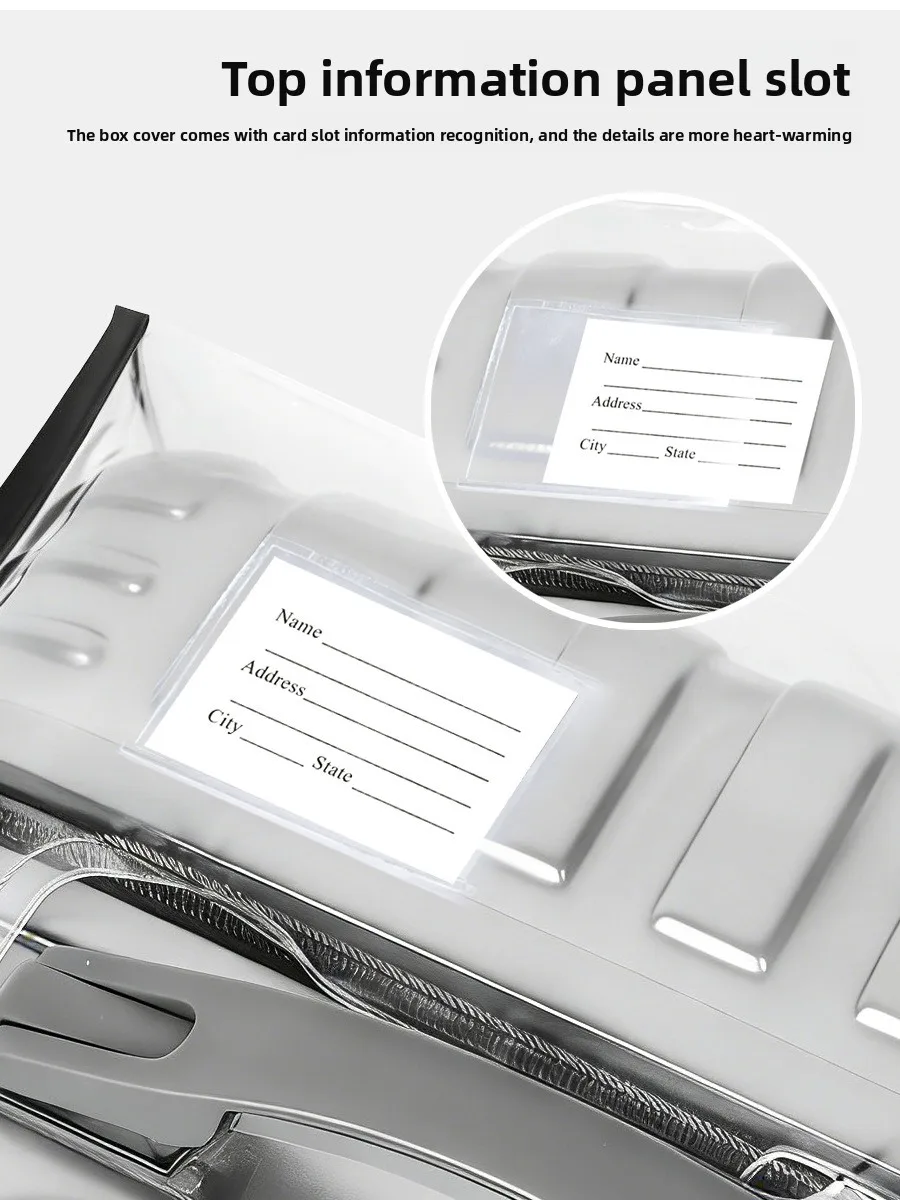 Transparente PVC-Kofferabdeckung für Reisegepäck, wasserdicht, verschleißfest, staubdicht für Rollkoffer – Detail 6