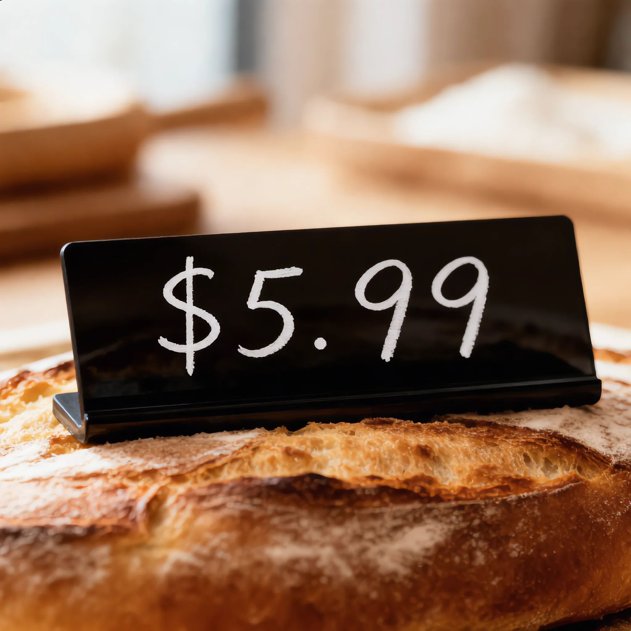 Bread Price Display Board, Supermarket Price Tag Erasable Handwritten Acrylic Price Board