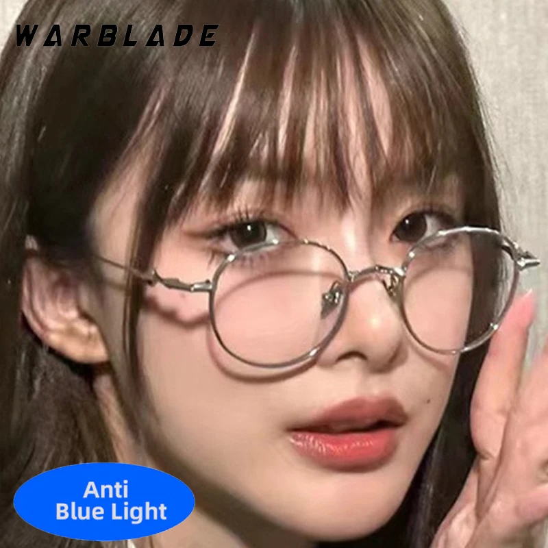 

Classic Trending Designer Brand Metal Oval Frame Anti-Blue Light Fashion Glasses Men Women Computer Reading Work Eyewear Lentes