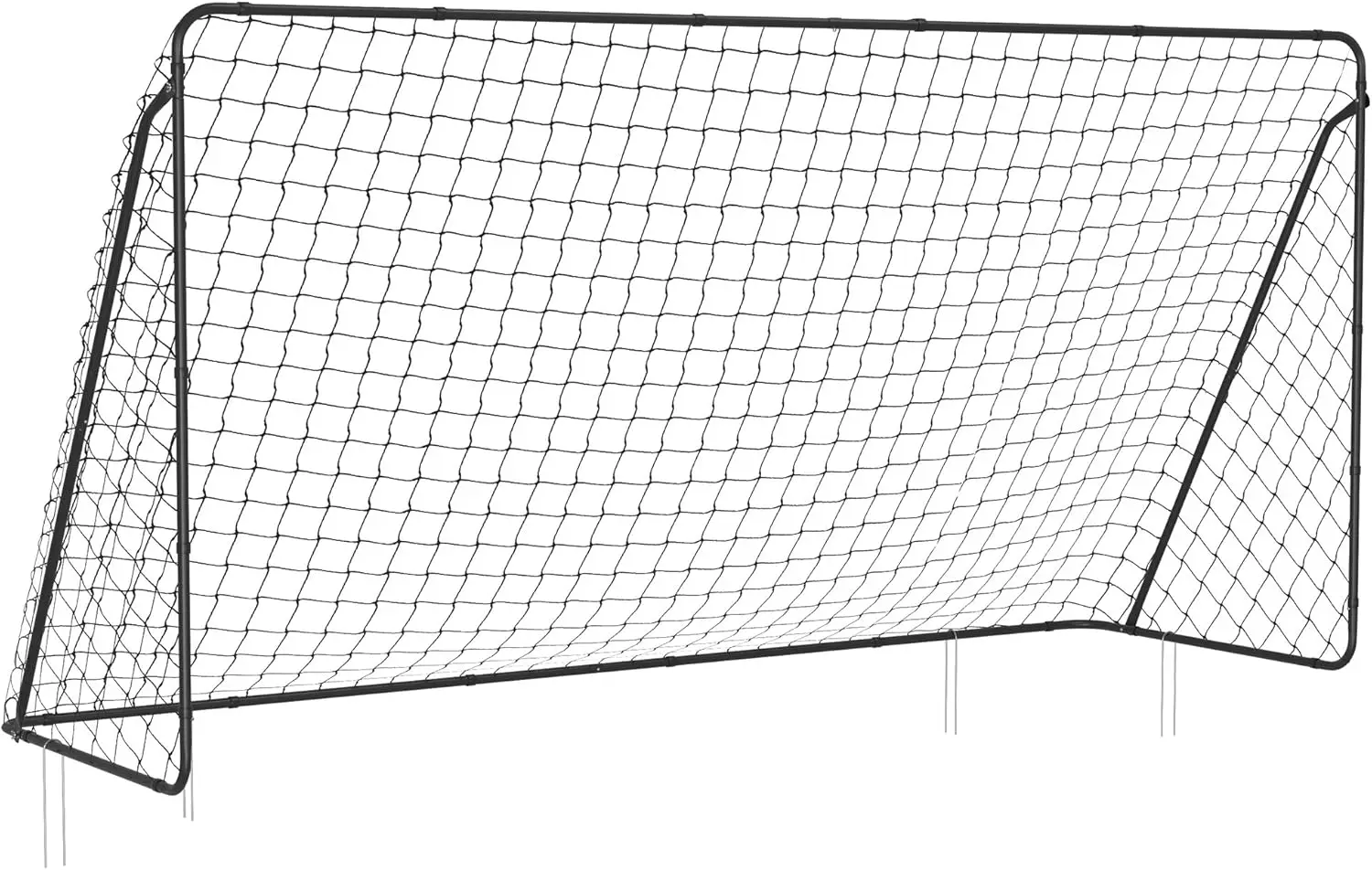 XMSJ Children's Soccer Goal 12 X 6 Foot, In Garden, Courtyard, Park, Beach, Metal Pipes And PE Net, Quick Assembly,Black USZQ366