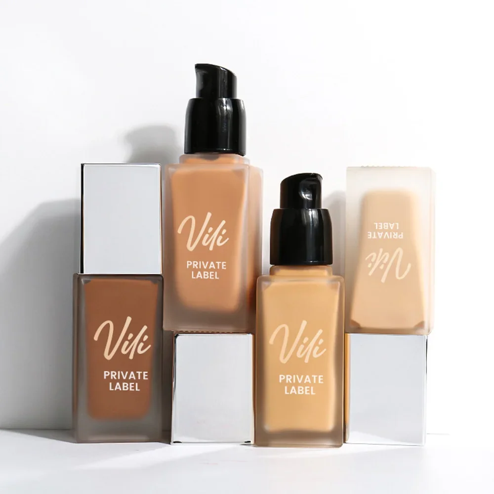 Private Label 10-Color Oil Control Concealer Liquid Foundation Custom Logo Long Lasting Easy To Wear Waterproof Makeup Wholesale