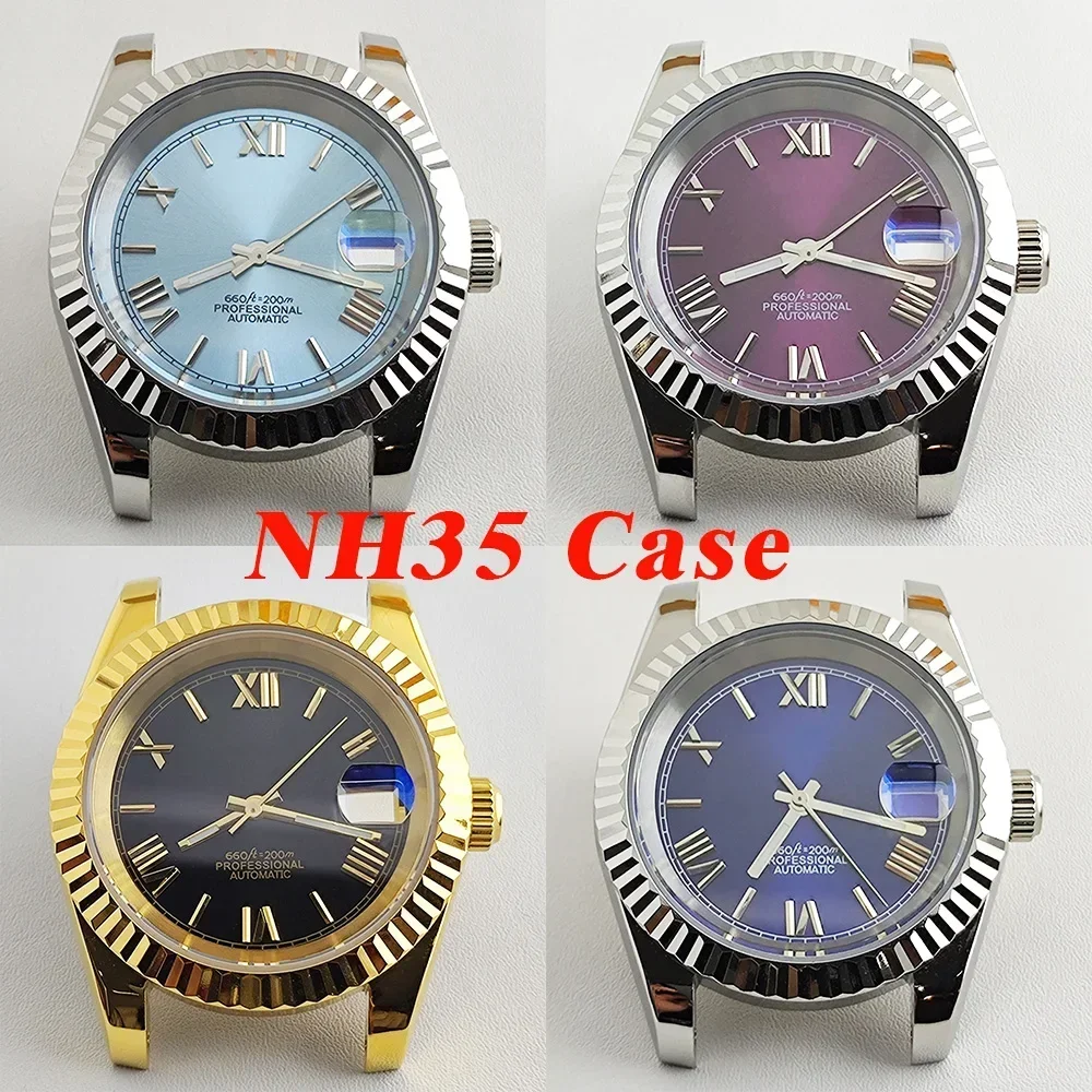 

NH35 Case NH35 Dial S Dial 36mm/39mm Sapphire Stainless Steel Case Transparent Case Back for NH35/NH36 Movement NEW DIY