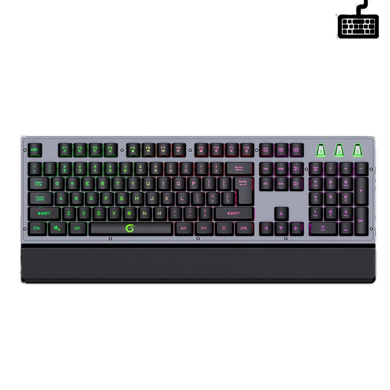 Ergonomic Wired Gaming Keyboard 104 Keys Full Size With Wrist Rest RGB Backlit Game Wired Keyboard For PC/Laptop/Desktop