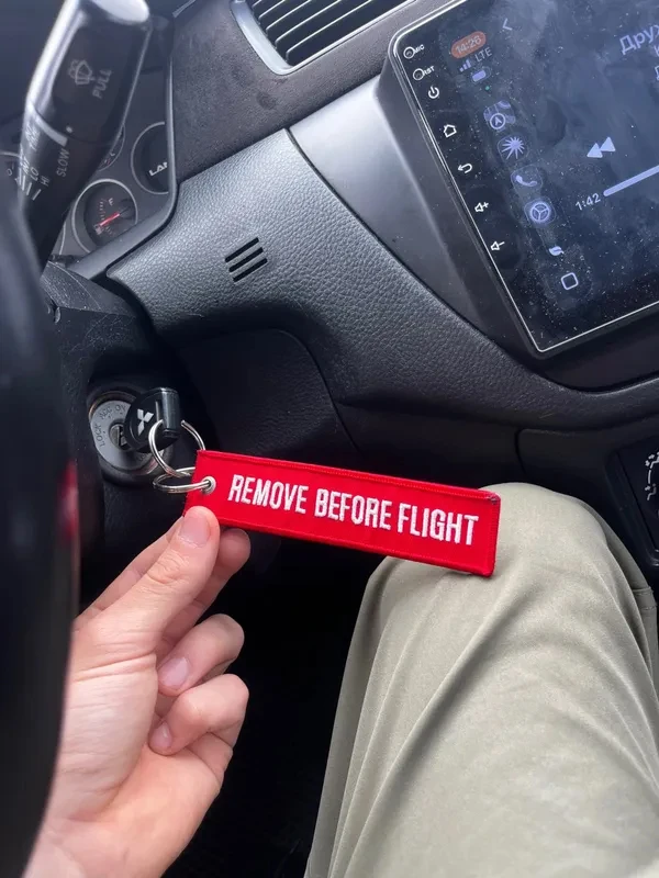 20Pcs Durable Remove Before Flight Fabric Keychain Strap for Car Keys Backpack