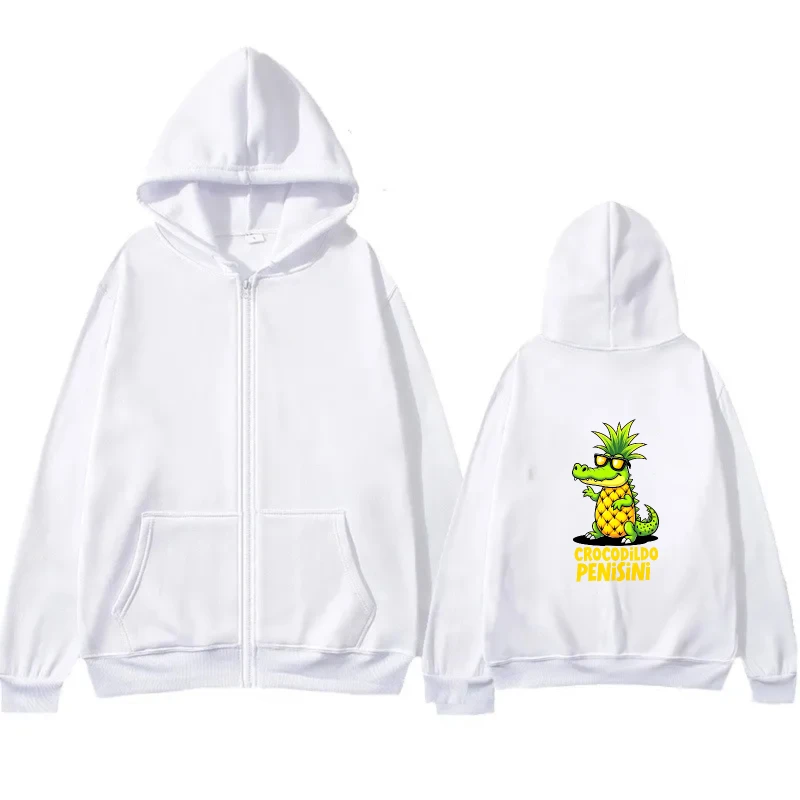 جاكيت رجالي بقلنسوة أسود تمساح أناناس مطبوع تمساح Penisini ملابس خارجية غير رسمية للارتداء اليومي والسفر #3