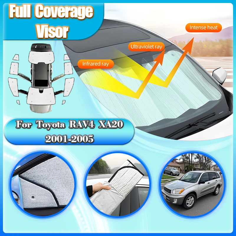 

Автомобильные солнцезащитные козырьки для Toyota RAV4 XA20 2001 2005 2002 2003 2004, солнцезащитные козырьки, складные уличные солнцезащитные козырьки на боковое окно, автомобильные аксессуары
