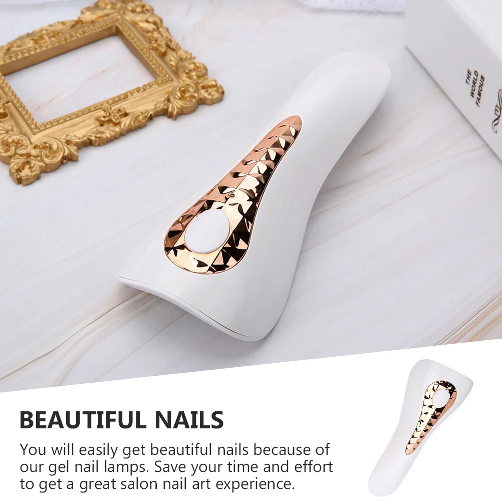 1 pçs dourado branco lâmpada de secagem de unhas reutilizável material premium led máquina manicure para uv estendido gel led cola secador arte do prego