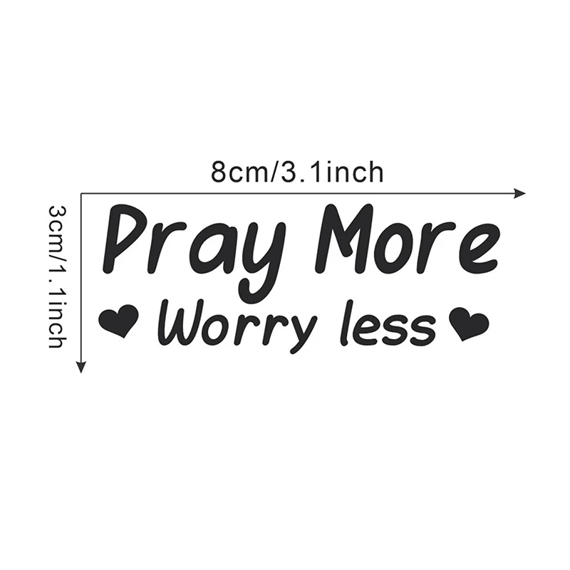 ملصق مرآة من Pray Worry Less، ملصقات سيارة للنساء، ملصق مرآة الإيمان، ملصق فينيل لطيف، ملصق مرآة سيارة مسيحية، ديني #6
