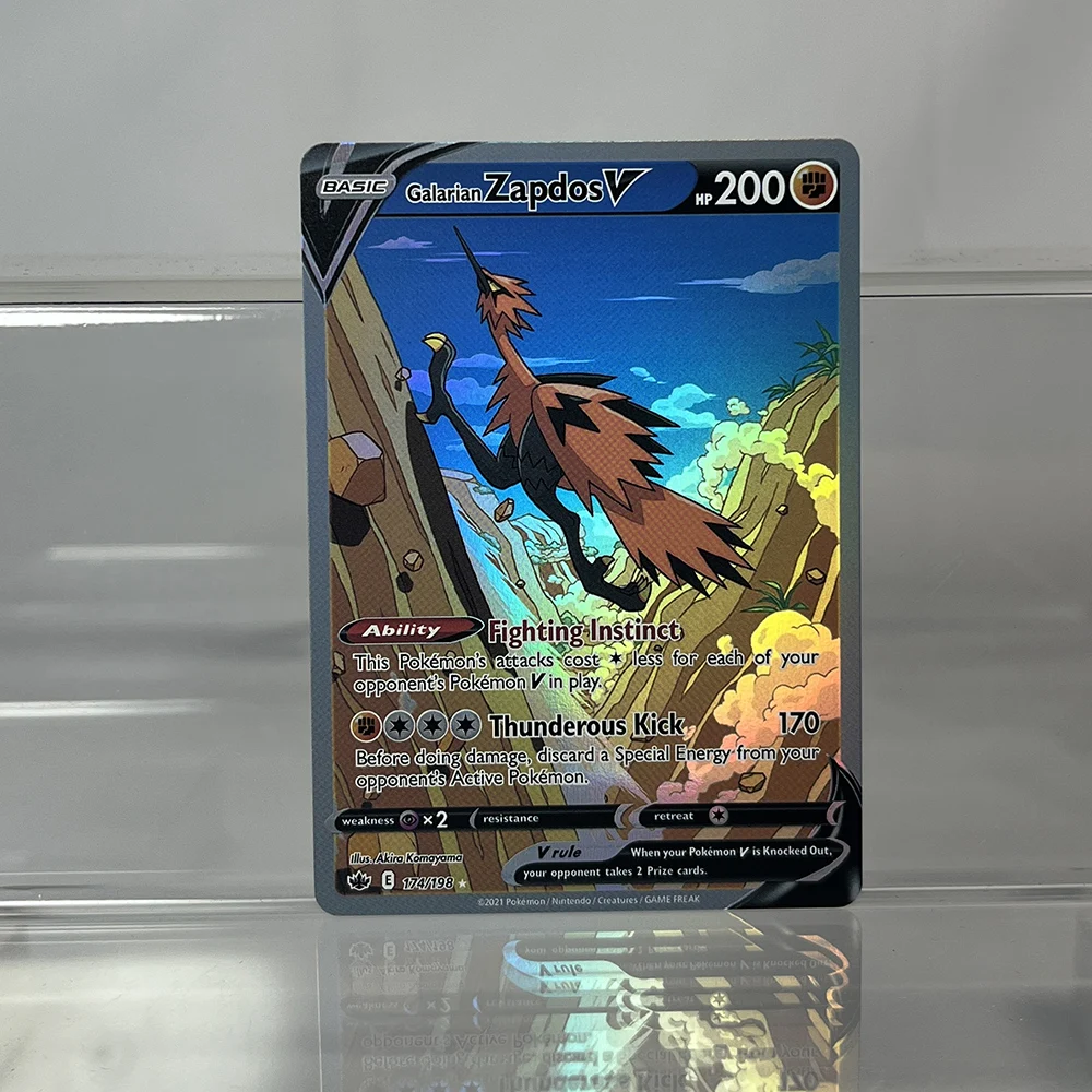 Pokémon Flash Shinney Tranding Cards Sword&Shield Charizard Zapdos Aerodactyl Game Collection Holographic Cards PTCG Proxy Cards