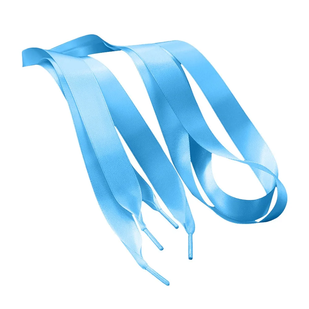 

1pair Fashion Satin Silk Silk Satin Shoelaces Smooth Double-sided Flat Laces DIY Shoelace Rope Shoes Accessories