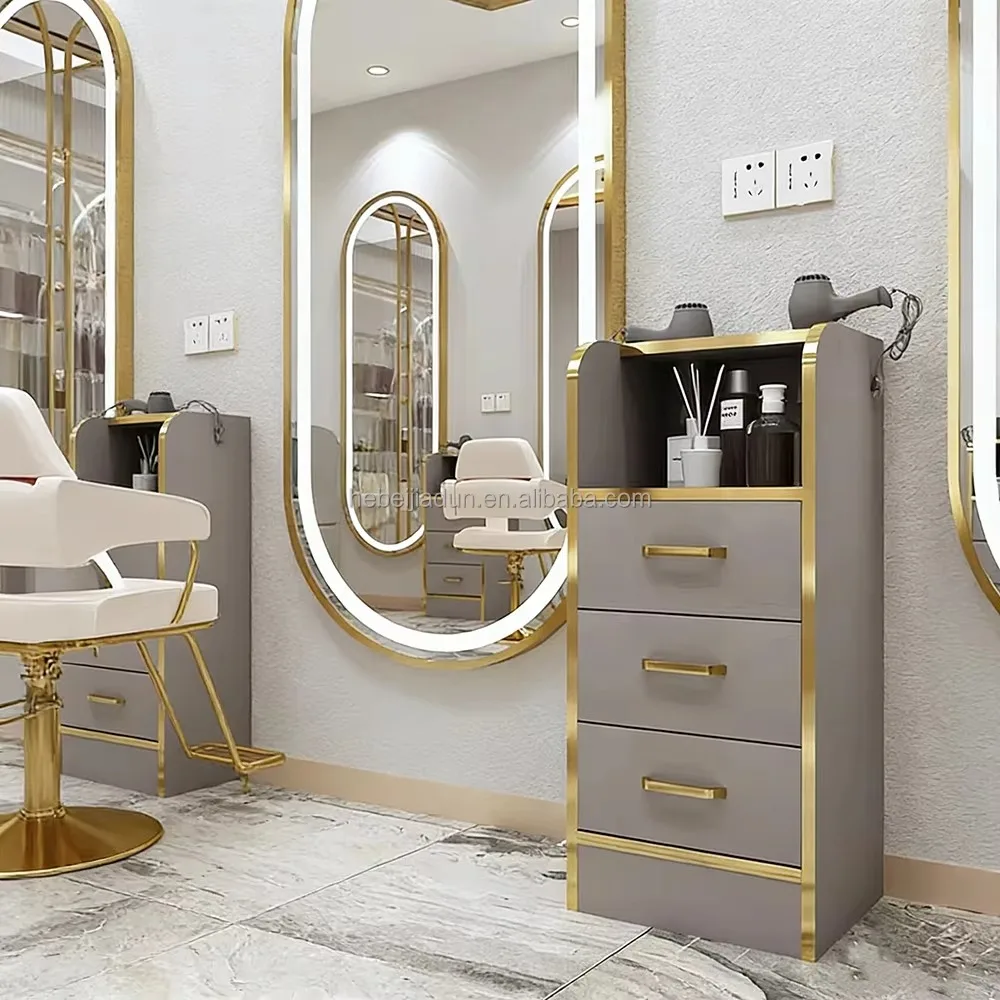 

Мебель для салонов красоты: шкаф для хранения инструментов, оборудование для парикмахерских, зеркала для макияжа и укладки, наборы для парикмахерских станций