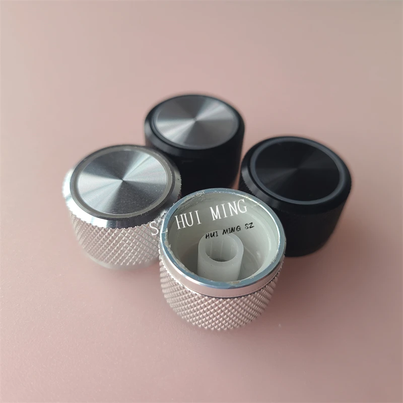 4pcs Aluminum Plastic Translucent Knob Cap Car Volume Adjustment Potentiometer Knobs Knurled 22*15mm Infiniti FX37 Hyundai ix35