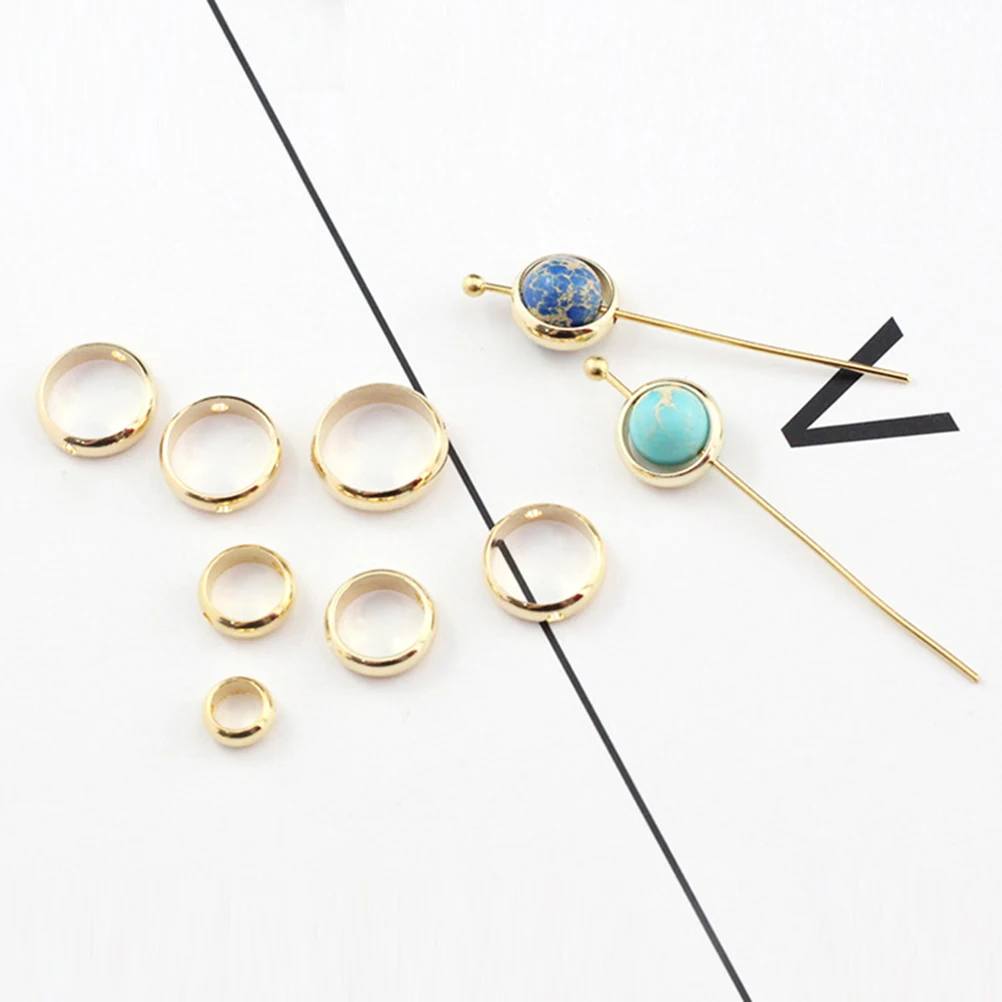 

20 Pcs Metal Jewelry Spacer Circle Shape Bracelet Earring Accessories Gold Color Premium Material Elegant