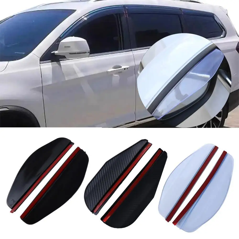 2 Piece/Pair Black Transparent Universal Auto Parts Car Rearview Mirror Rain Shield Rain Eyebrow Rain Cover