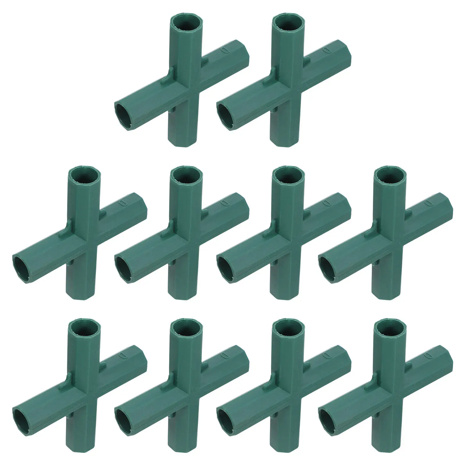 

10Pcs Greenhouse Four Way Plastic Pipe Connectors 16Mm PVC Cross Joint Corner Fitting Trellis Frame Irrigation Water Hose