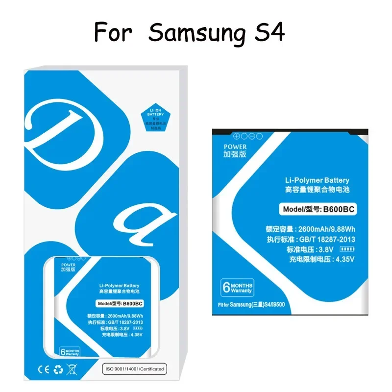 Asli XDOU baterai pengganti untuk Samsung Galaxy S4 I9500 I959 i9902 I9508 GT-I9505 asli B600BC B600BE B600BU 2600mAh NFC