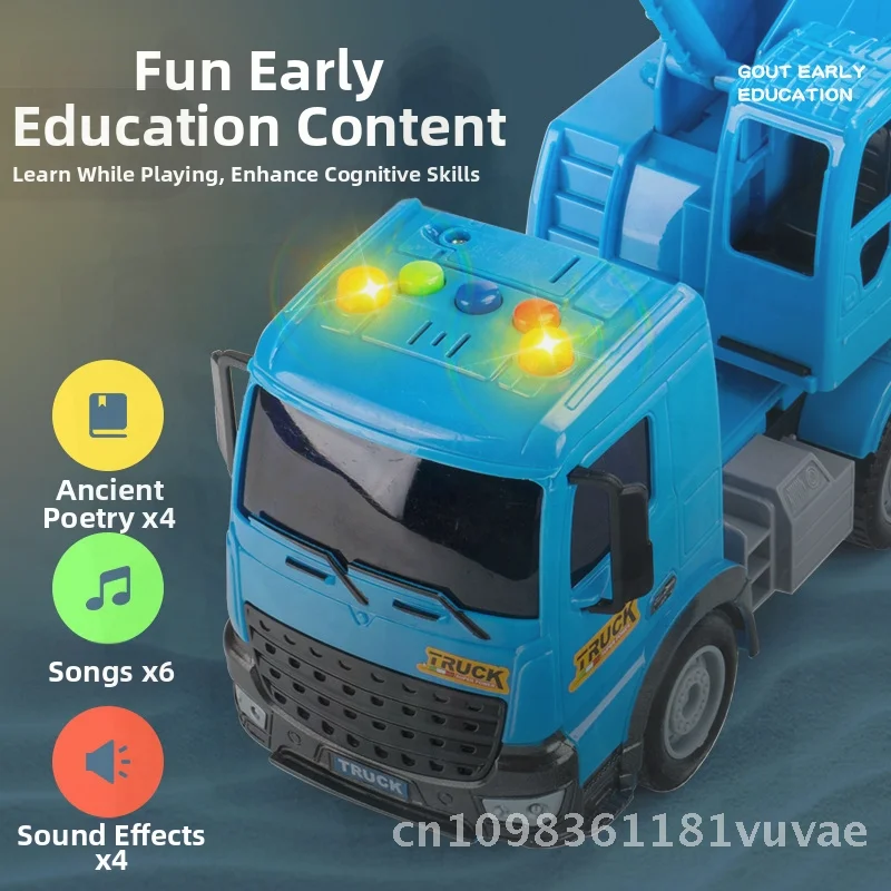 Gru a torre grande per bambini Giocattolo Veicolo di ingegneria Inerzia Modello di auto Simulazione Attrezzatura da costruzione Set da gioco educativo per