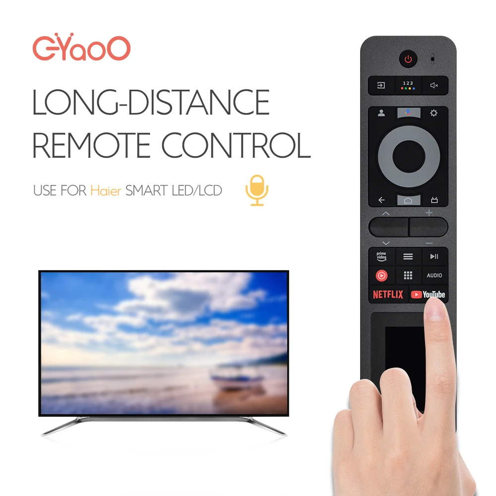 HTR-U35G New Voice Solar Remote Control For Haier Compatible With AQUA H65M95EUX H75M95EUX OLED Series Smart TV