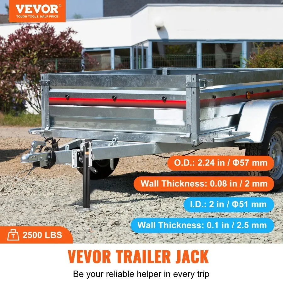 Trail 2500 Stand Trailer Lifting Handle Trailer Tongue RV Fix Capacity Jack Trailer Bolt-on Jack With Weight Mount Lb Jack For_voghion.com