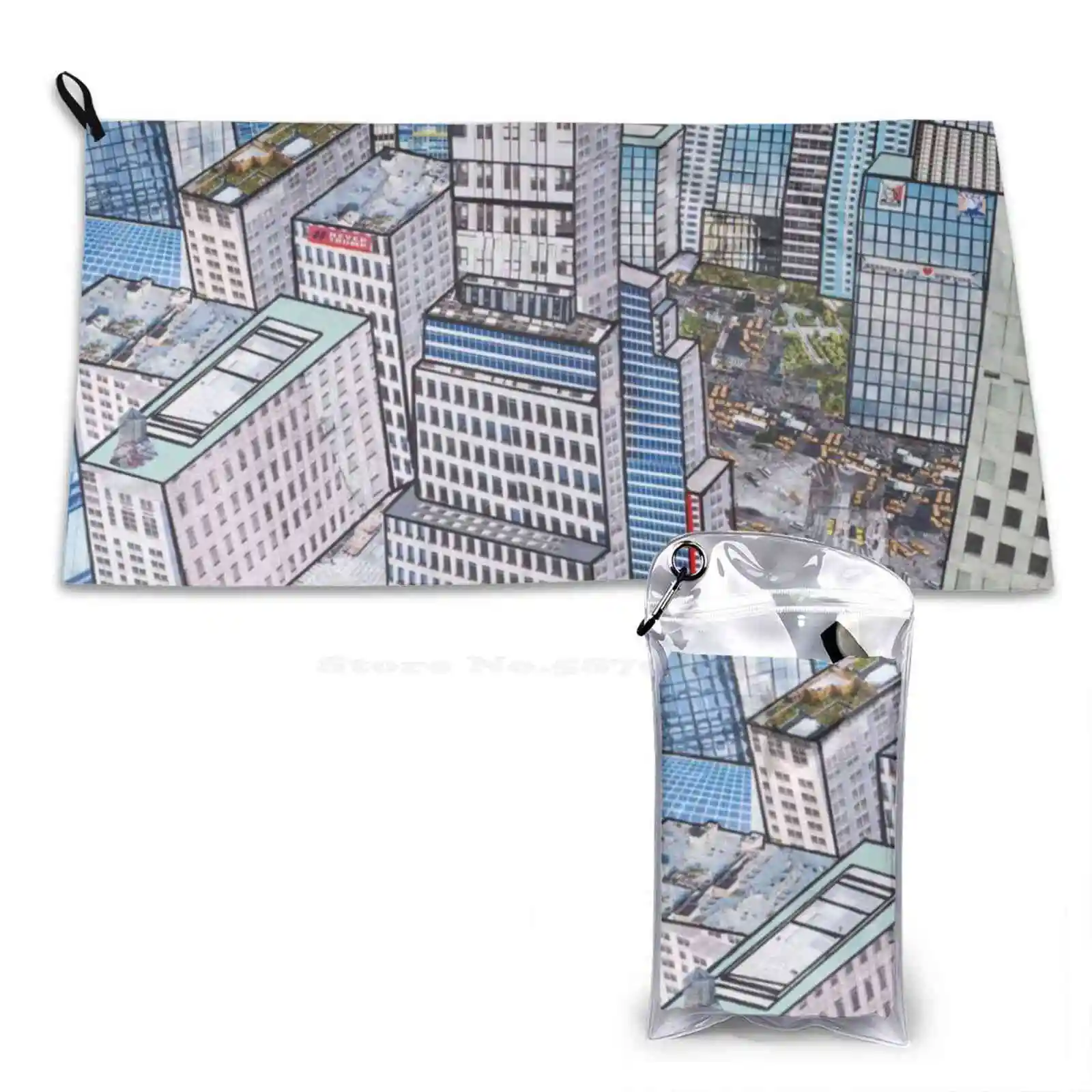 New York On My Mind-( Chrysler Building ) Soft Comfortable Bath Towel Outdoor New York Modern Contemporary Chrysler Building