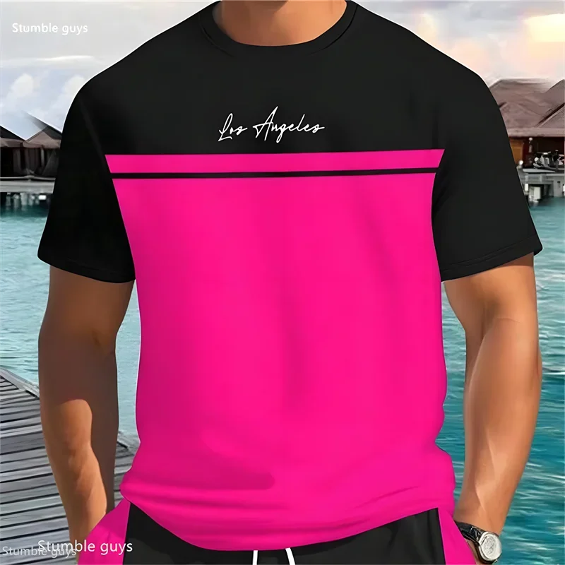 Sommer Herren Oversize Street-Style T-Shirt mit Anime-Grafik, Locker Geschnitten, Kurzarm, Atmungsaktiv, Leichtgewichtig, Große Größen Jersey