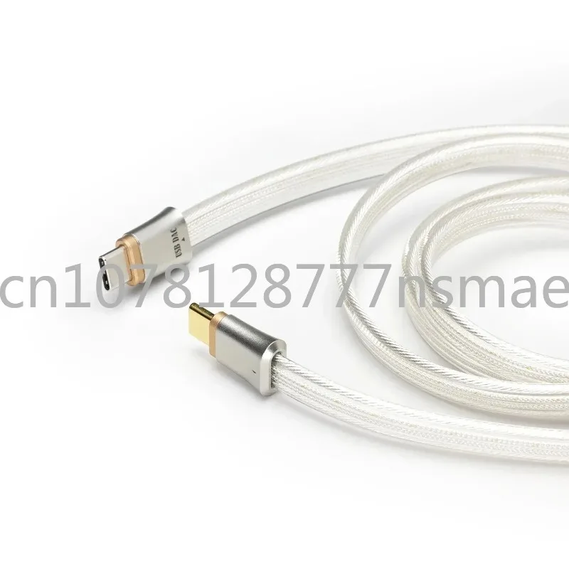 TC19CC flagship sterling silver USB-C to USB-C OTG digital signal cable, four-wire parallel design, 10/25/45 cm