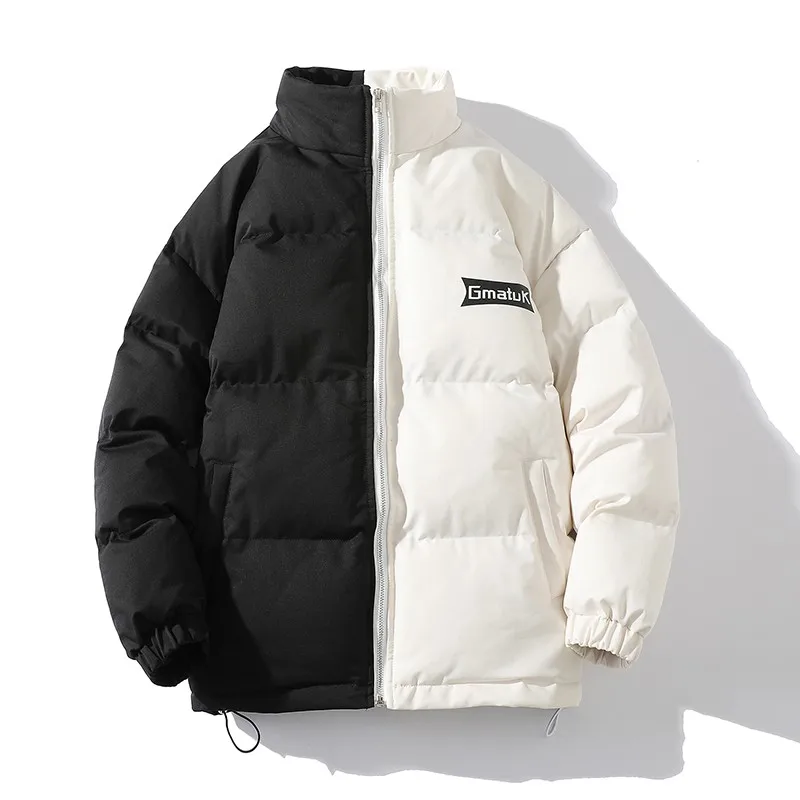 معطف سترات مبطن بألوان متعددة من Streetwear للرجال مطبوع عليه جرافيتي كاجوال سميك ودافئ للكلية للرجال