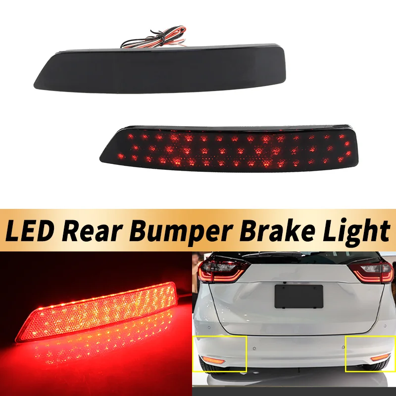 

2PCS Smoked/Red Lens LED Rear Bumper Light For Honda New Fit 2020 2021-2024 12V Car Reflector Rear Stop Fog Light Lamp Assembly