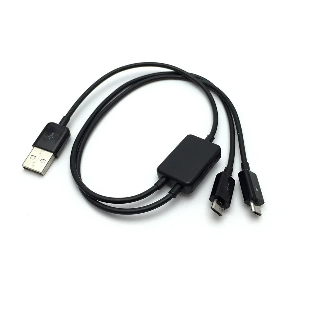 

New Dual Micro USB Splitter Charging Cable USB Plug to 2 Micro USB Splitter Charging Cable 1 to 2 Micro USB SB Data Charging Cab